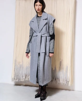 Cappotto smanicato in panno